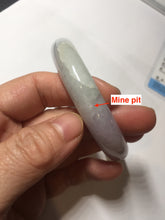 Load image into Gallery viewer, 58.7mm certified Type A 100% Natural icy watery green/purple Jadeite Jade bangle AU17-0866