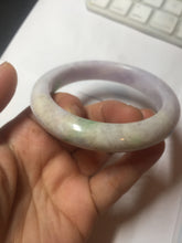 Load image into Gallery viewer, 59.5mm certified 100% natural Type A sunny green/purple white jadeite jade bangle PC198-1215