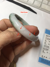 Load image into Gallery viewer, 60mm certificated Type A 100% Natural dark green/brown/purple/black Jadeite Jade bangle BG238-3280