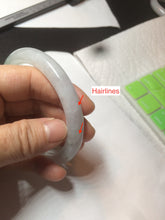 Load image into Gallery viewer, 58mm certified 100% natural type A light green/white round cut jadeite jade bangle AZ101-2808