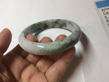 Load image into Gallery viewer, 60.2mm certificated Type A 100% Natural dark green/sunny green/white/purple Jadeite Jade bangle AA102-3268