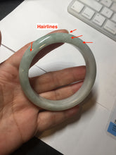 Load image into Gallery viewer, 56mm Certified Type A 100% Natural light green white jadeite Jade bangle GL48-12-4006
