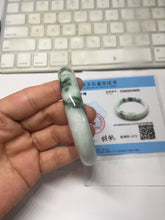 Load image into Gallery viewer, 60.5mm Type A 100% Natural sunny green/light green/white/light purple chubby Jadeite Jade bangle BS129-4035