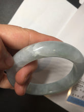 Load image into Gallery viewer, 57.5mm certified type A 100% Natural icy watery light green/purple/white Jadeite jade bangle BH138-1314