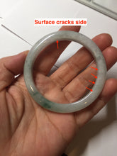 Load image into Gallery viewer, 52.8mm Certificated 100% natural type A sunny green/white jadeite jade bangle AU30-1325