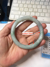 Load image into Gallery viewer, 59.8mm Certified Type A 100% Natural white/purple/green round cut jadeite Jade bangle PE123-0295