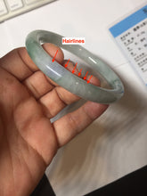Load image into Gallery viewer, 卖了 59.8mm Certified Type A 100% Natural white/purple/green round cut jadeite Jade bangle PE124-0289