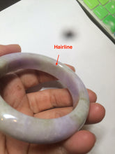 Load image into Gallery viewer, 54mm Certified 100% natural Type A green/brown/purple jadeite jade bangle AR84-5217