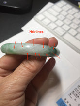 Load image into Gallery viewer, 56.9mm 100% natural Type A sunny green white purple jadeite jade bangle BN6-8241