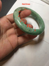 Load image into Gallery viewer, 54.8mm Certified Type A 100% Natural sunny green gray Jadeite Jade bangle PA120-9887