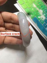 Load image into Gallery viewer, 55.6mm Certified type A 100% Natural icy watery light green Jadeite bangle AY24-1699
