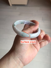 Load image into Gallery viewer, 58.7mm certified Type A 100% Natural purple white green with green floating flowers Jadeite Jade bangle BL126-1267