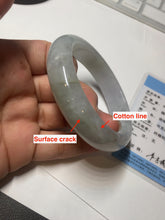 Load image into Gallery viewer, 56mm Certified Type A 100% Natural icy watery light green purple jadeite Jade bangle BK124-3398