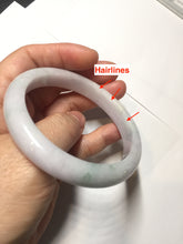Load image into Gallery viewer, 56.5mm certified Type A 100% Natural purple white green Jadeite Jade bangle AJ80-1266