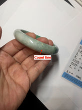 Load image into Gallery viewer, 55.8mm certified type A 100% Natural sunny green gray jadeite jade bangle BS31-4416