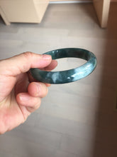 Load image into Gallery viewer, 60.6mm Certified Type A 100% Natural dark green/blue/gray/black Guatemala Jadeite bangle Pb280-0691