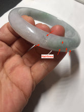 Load image into Gallery viewer, 57.5mm certified 100% natural Type A light green/purple jadeite jade bangle PE9-0311