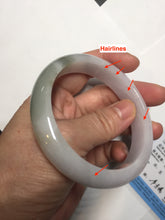 Load image into Gallery viewer, 57.7mm Certified 100% natural Type A dark green white purple jadeite jade bangle AH91-3014