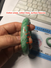 Load image into Gallery viewer, 56.5mm Certified Type A 100% Natural sunny green yellow Jadeite bangle J148-8114