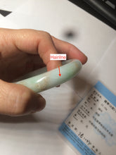 Load image into Gallery viewer, 55.8mm certified 100% natural Type A sunny green/white/brown jadeite jade bangle Y137-3334