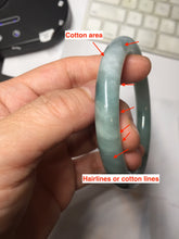 Load image into Gallery viewer, 55.5mm Certified Type A 100% Natural Dark Green Blue Gray Black Moonlit Ink (水墨月色) Round Cut Jadeite Jade Bangle AZ141-0759