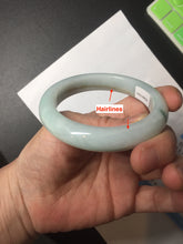 Load image into Gallery viewer, 57mm Certified Type A 100% Natural dark green/white//black Jadeite Jade bangle BK41-8354