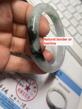 Load image into Gallery viewer, 51.5mm certified Type A 100% Natural sunny green purple oval Jadeite Jade bangle BN43-5137