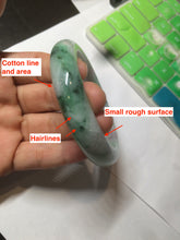 Load image into Gallery viewer, 56.4mm certificated Type A 100% Natural sunny green/white/purple Jadeite Jade bangle AY48-4133