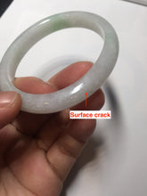 Load image into Gallery viewer, 50mm certified 100% natural Type A icy watery sunny green white (白底青) jadeite jade bangle BN69-9372