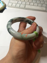 Load image into Gallery viewer, 56.8mm certificated Type A 100% Natural white/green/purple Jadeite Jade bangle E47-6211