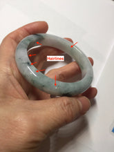 Load image into Gallery viewer, 52.5 mm Certified Type A 100% Natural green white Jadeite Jade bangle PA216-3889