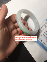 Load image into Gallery viewer, 56.4mm Certified Type A 100% Natural sunny green/white Jadeite Jade bangle BP51-3875