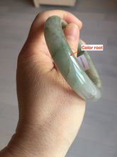Load image into Gallery viewer, 56.2mm certified Type A 100% Natural green/red/gray/purple (FU LU SHOU) Jadeite Jade bangle BL78-8659