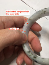 Load image into Gallery viewer, 56.3mm certified 100% natural Type A dark green/purple/white with green floating flowers jadeite jade bangle PB231-2823