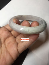 Load image into Gallery viewer, 56.9mm Certified Type A 100% Natural dark green/white/purple Jadeite Jade bangle BL82-4053