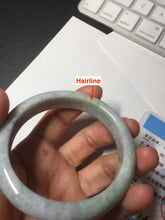 Load image into Gallery viewer, 59mm Certified Type A 100% Natural sunny green purple Jadeite Jade bangle BP39-1184