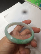 Load image into Gallery viewer, 56.9mm certified 100% natural Type A sunny green jadeite jade bangle L150-5348