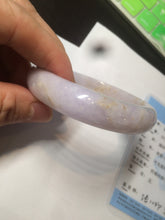 Load image into Gallery viewer, 53.8mm certificated Type A 100% Natural light purple/white/yellow Jadeite Jade bangle K112-4023