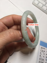 Load image into Gallery viewer, 57mm Certified type A 100% Natural sunny green/white round cut Jadeite bangle BN77-9819