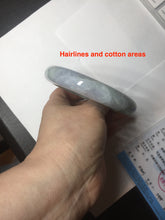 Load image into Gallery viewer, 61mm Certified Type A 100% Natural white/light purple/brown/yellow/gray (FU LU SHOU) Jadeite Jade bangle BF106-8636