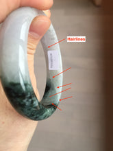 Load image into Gallery viewer, 53.4mm Certified Type A 100% Natural light purple/dark green jadeite Jade bangle BM60