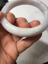 Load image into Gallery viewer, 56mm certified 100% Natural type A light purple white Jadeite Jade bangle PH192-8254