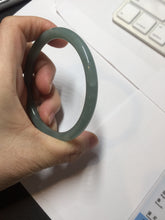 Load image into Gallery viewer, 59mm Certified Type A 100% Natural light green/blue/brown slim round cut Guatemala Jadeite bangle BS56-4639