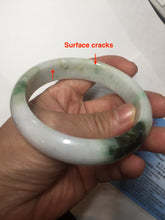 Load image into Gallery viewer, 60mm certified Type A 100% Natural sunny green yellow brown white Jadeite Jade bangle D137-1732