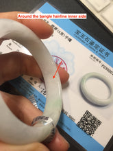 Load image into Gallery viewer, 53mm certified 100% natural Type A white/sunny green/red Jadeite jade bangle AE264-8013