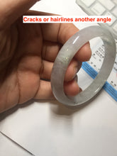 Load image into Gallery viewer, 53.5mm 100% natural certified icy watery light green/white/light purple jadeite jade bangle AU40-8149