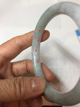 Load image into Gallery viewer, 59mm Certified Type A 100% Natural light green white purple round cut jadeite Jade bangle PB256-3232