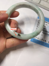 Load image into Gallery viewer, 60mm Certified Type A 100% Natural sunny green white Jadeite bangle PA262-3840