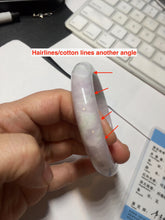 Load image into Gallery viewer, 59.5mm certified Type A 100% Natural light green sunny green light purple Jadeite Jade bangle BF147-8465
