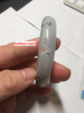 Load image into Gallery viewer, 56.3mm certified 100% natural Type A dark green/purple/white with green floating flowers jadeite jade bangle PB231-2823